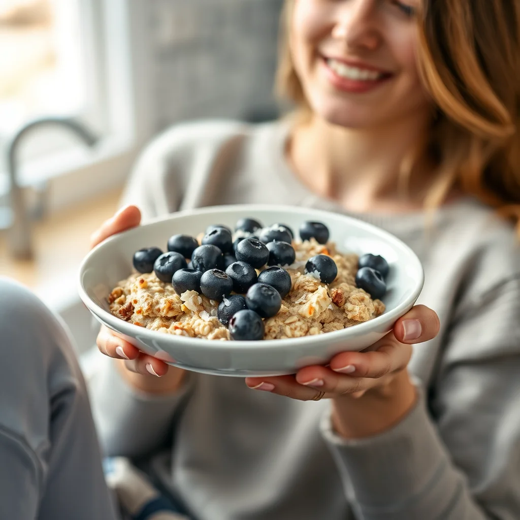 Blueberry Coconut Baked Oatmeal – vegetarian recipe
