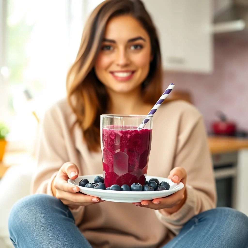 Blueberry Beet Power Smoothie – vegetarian recipe