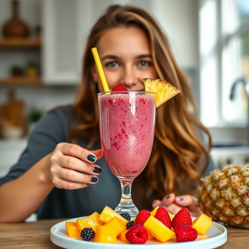 Goji Berry Sunrise Smoothie (Tropical Getaway) – vegetarian recipe