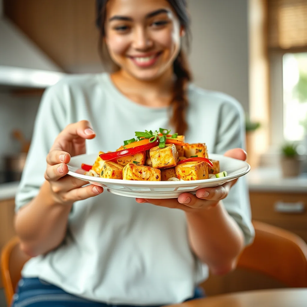 Golden Tofu Scramble – vegetarian recipe