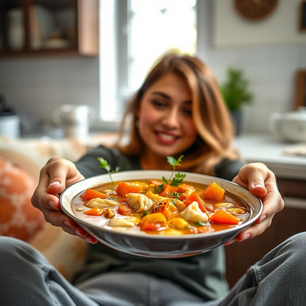 Sweet n Sour Broth with Cabbage and Carrots (Bandhgobhi Ga – vegetarian recipe