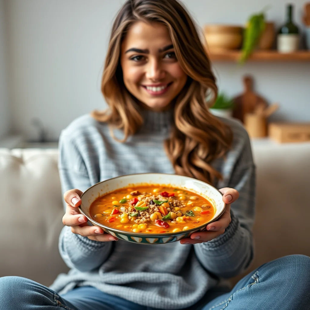 Wholesome Whole Grain and Vegetable Soup (Sabji Shorba) – vegetarian recipe