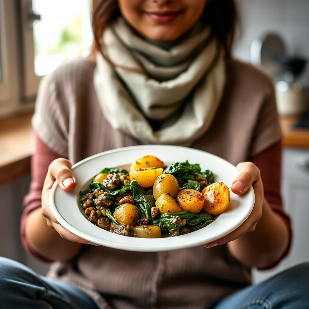 Aloo Sak (Rustic Village-Style Dry Saag Aloo) – vegetarian recipe