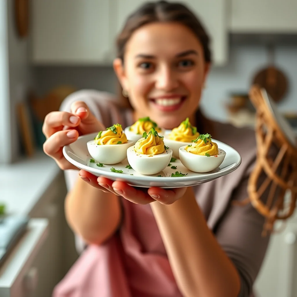 Southwest-Style Greek Yogurt Deviled Eggs – vegetarian recipe