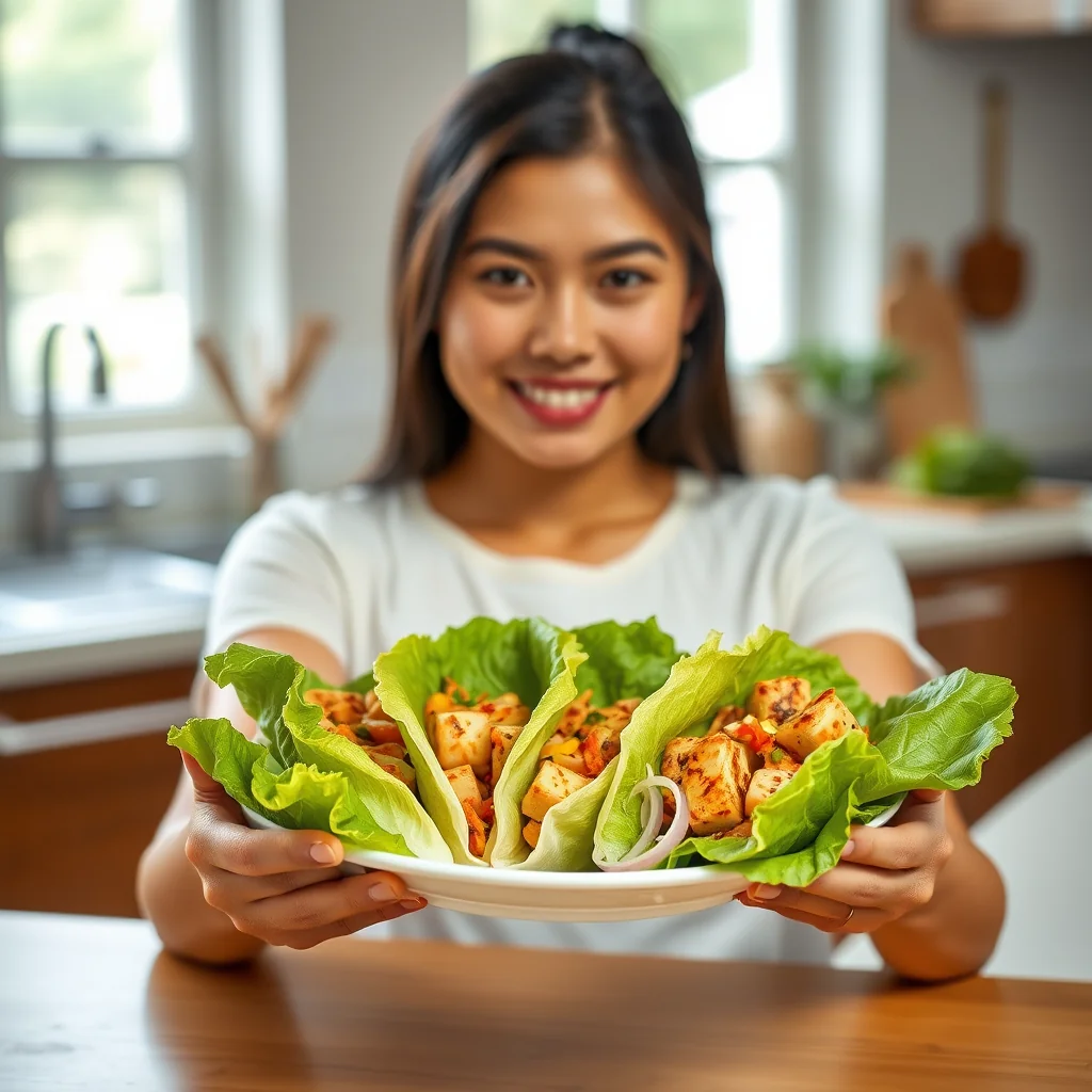 Zesty Tofu Lettuce Wraps – vegetarian recipe