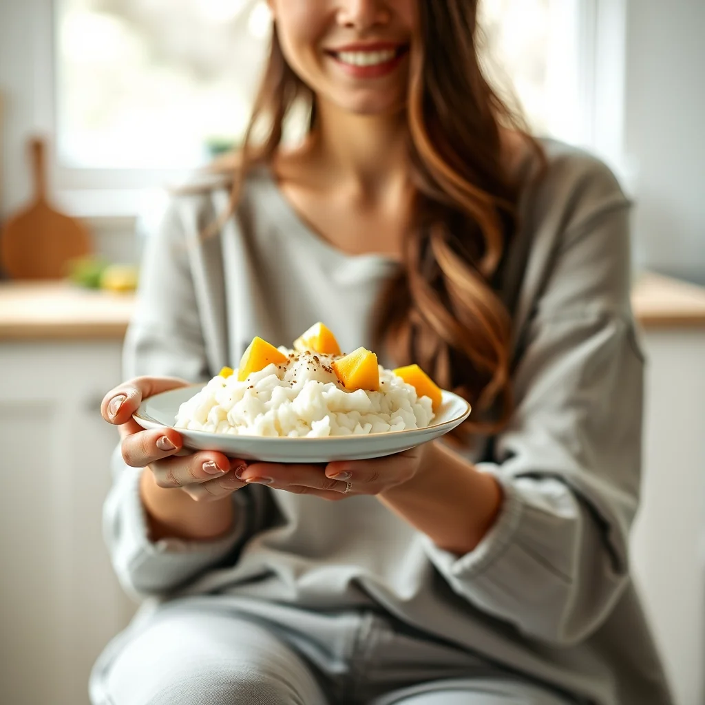 Creamy Coconut Mango Rice Pudding (Plant-Based) – vegetarian recipe