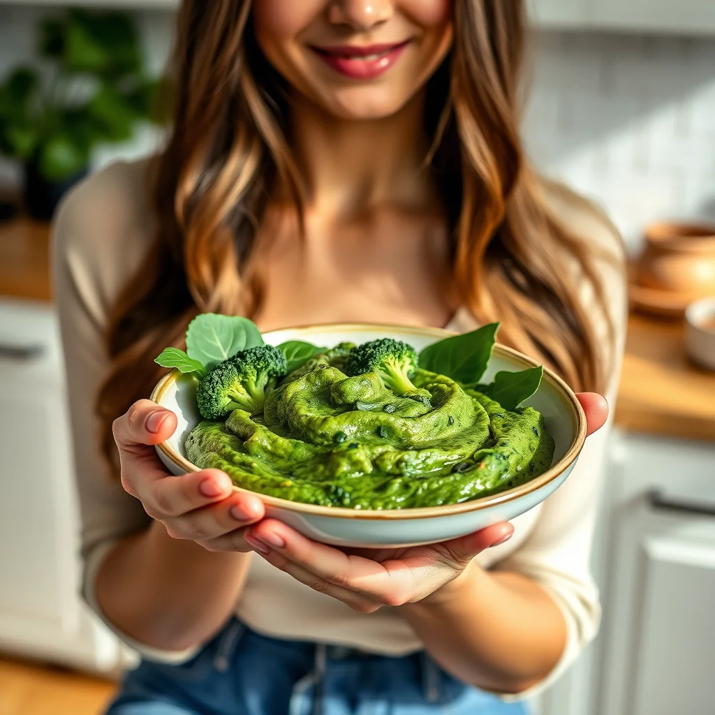 Broccoli and Spinach Purée NARIYAL SAK – vegetarian recipe