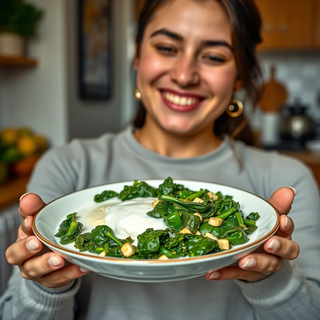 Chopped Spinach in Smooth Yogurt PALAK RAITA – vegetarian recipe