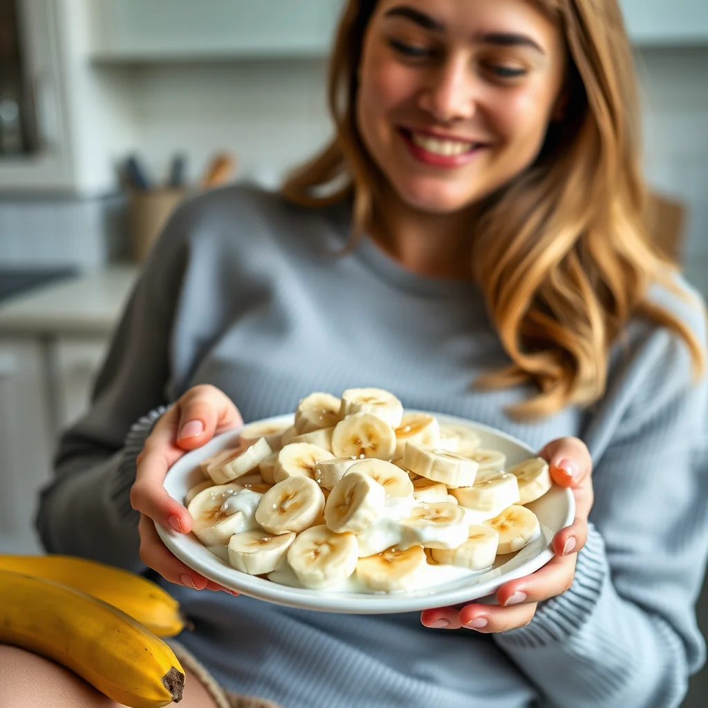 Sliced Bananas in Smooth Tart Cream KELA RAITA – vegetarian recipe