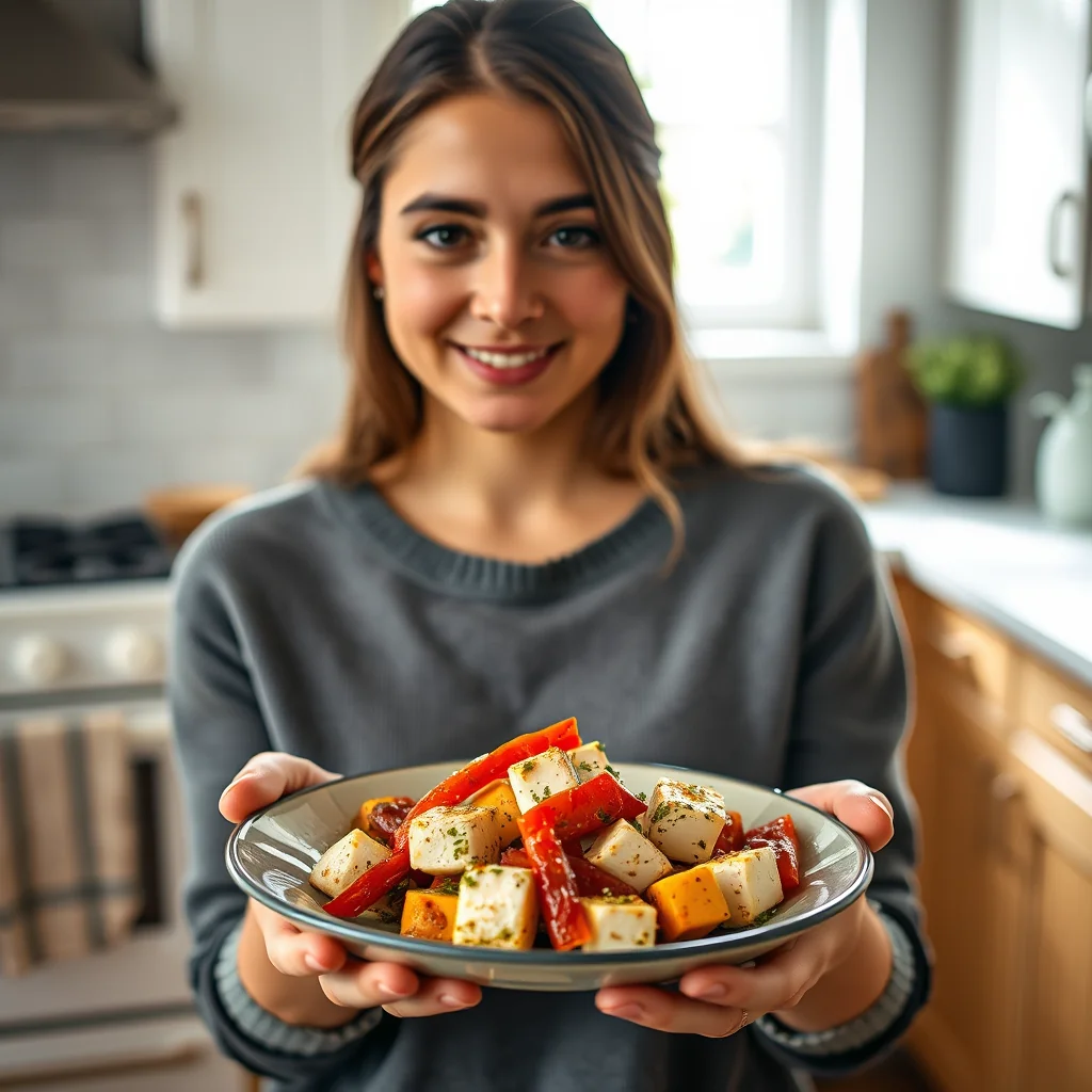 Paneer With Summer Squash and Red Peppers – vegetarian recipe