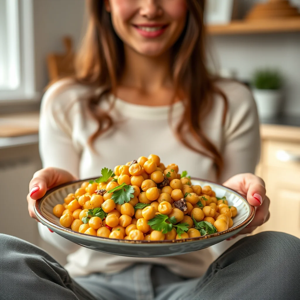 Chickpea and Ginger Root Salad – vegetarian recipe