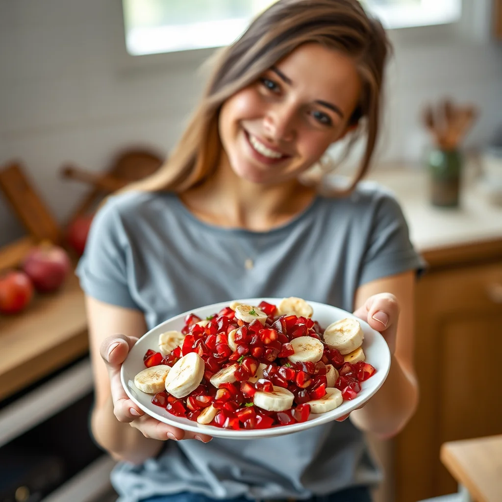Banana and Pomegranate Salad: Fresh and Easy – vegetarian recipe