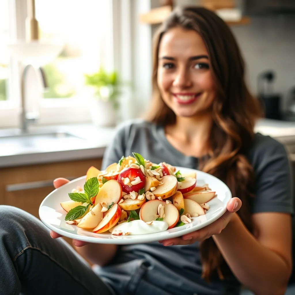 Apple Salad: Quick, Fresh, and Flavorful – vegetarian recipe