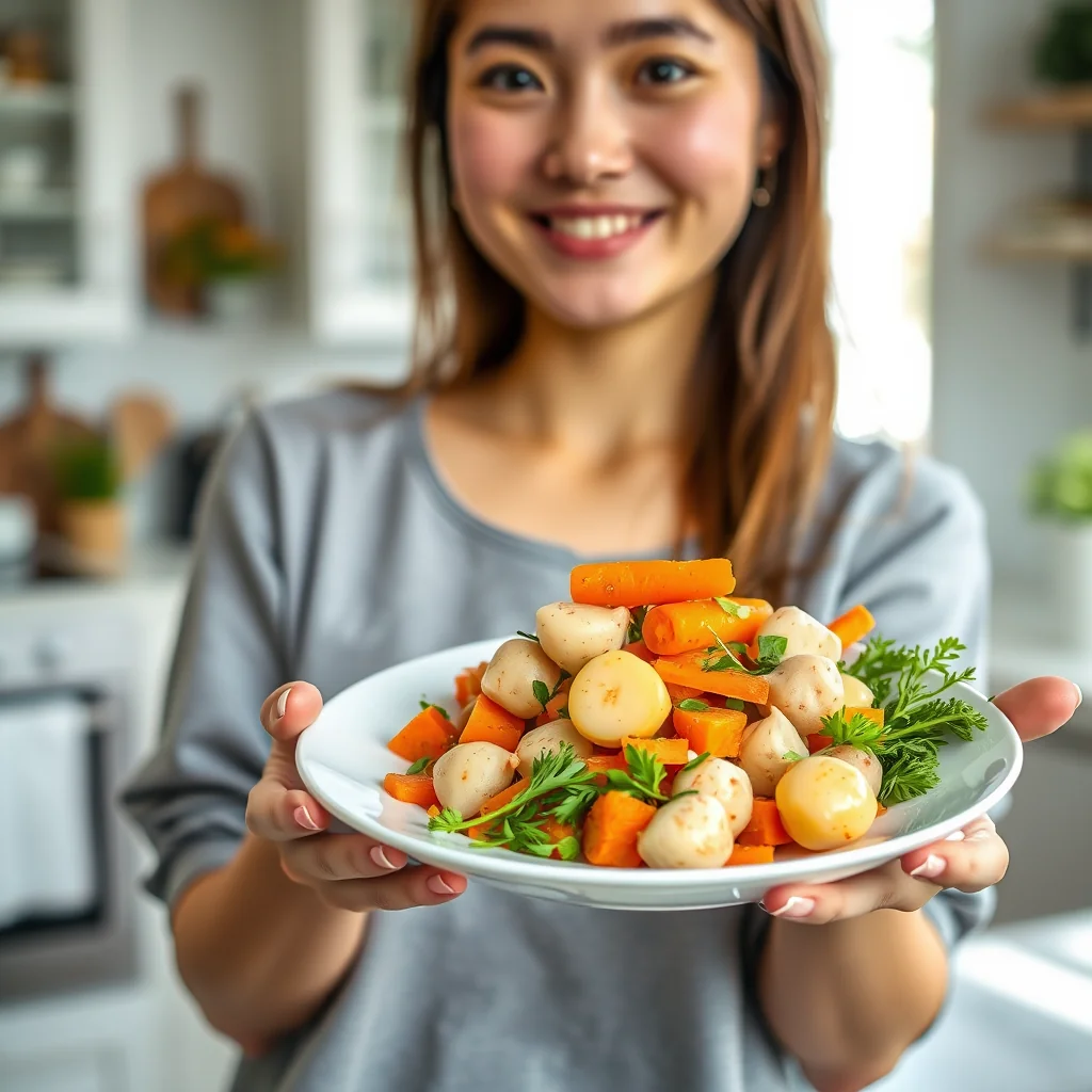 Carrot and Water Chestnut Salad – vegetarian recipe