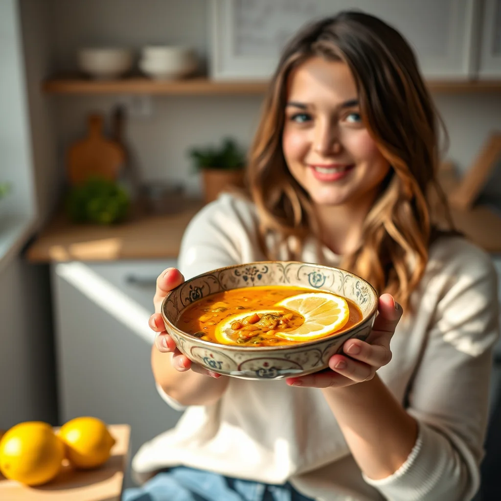Curried Red Lentil Soup with Lemon – vegetarian recipe