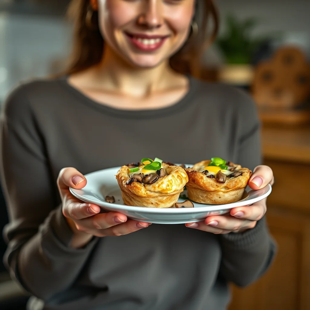 Cheese Mushroom Egg Nests – vegetarian recipe
