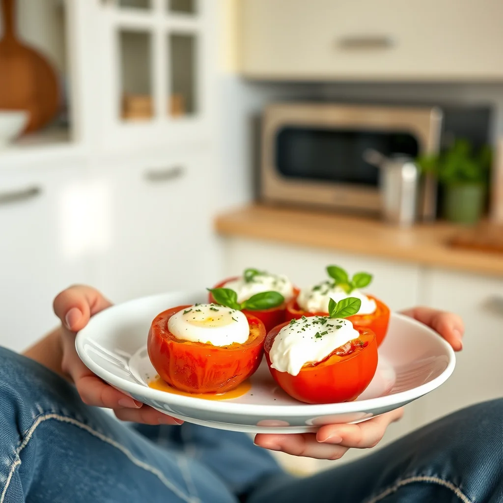 Summer Ricotta and Basil Stuffed Tomatoes – vegetarian recipe