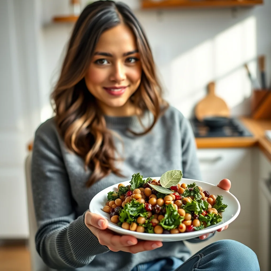 New Years Black-Eyed Pea Salad with Kale – vegetarian recipe