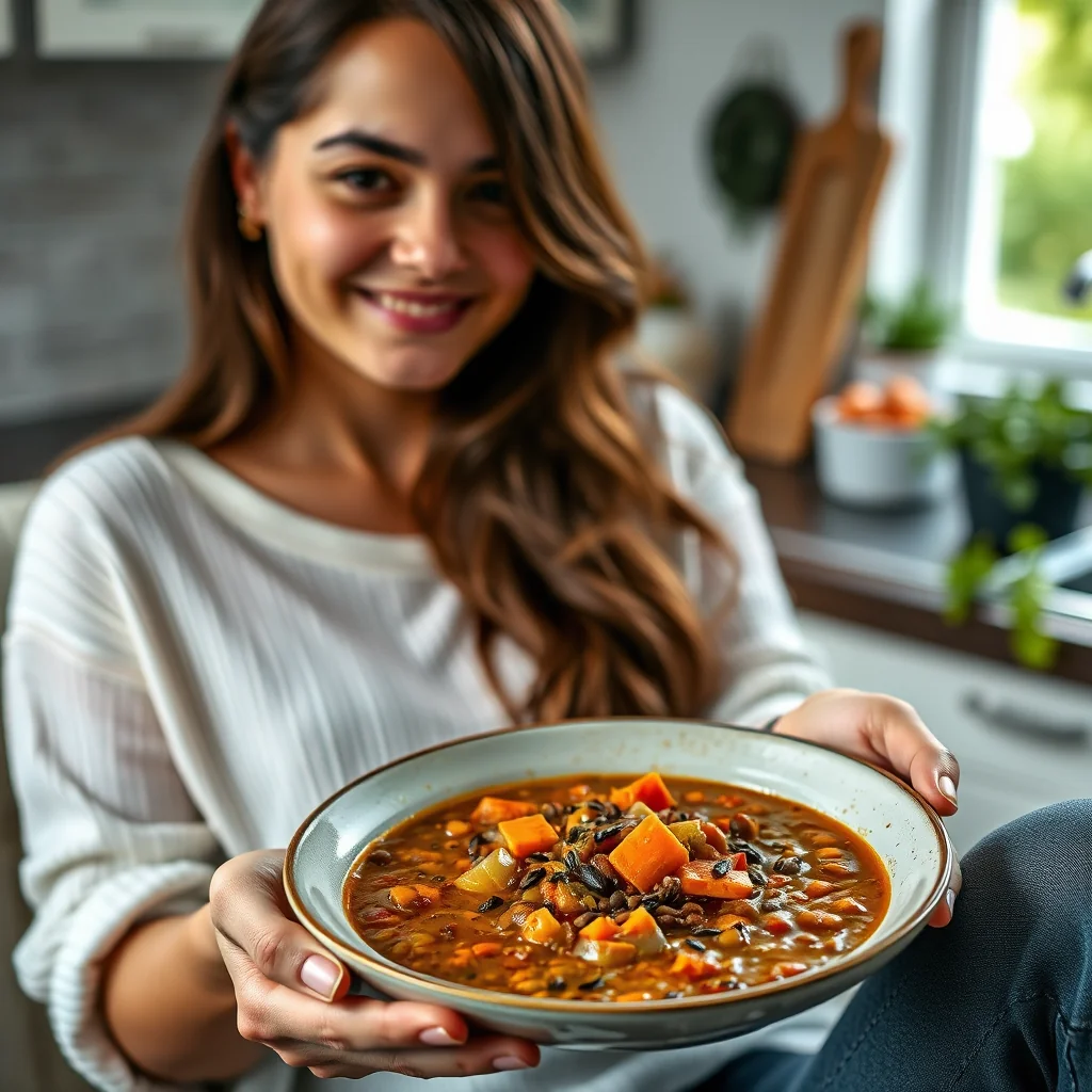 Smoky Lentil & Leek Soup – vegetarian recipe