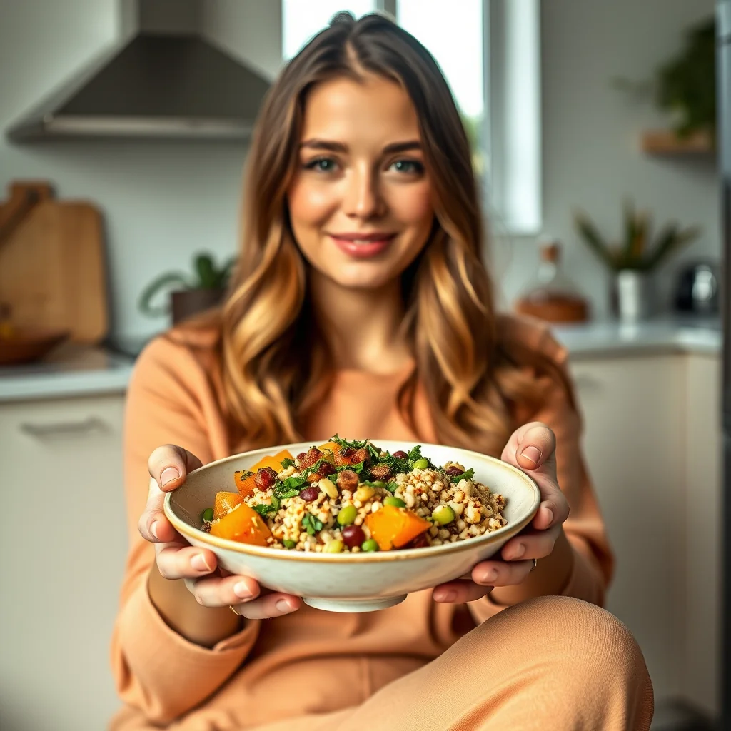 Quinoa Sweet Potato Bowl with Chimichurri – vegetarian recipe