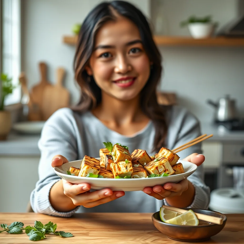 Grilled Lemongrass-Lime Tofu Skewers – vegetarian recipe