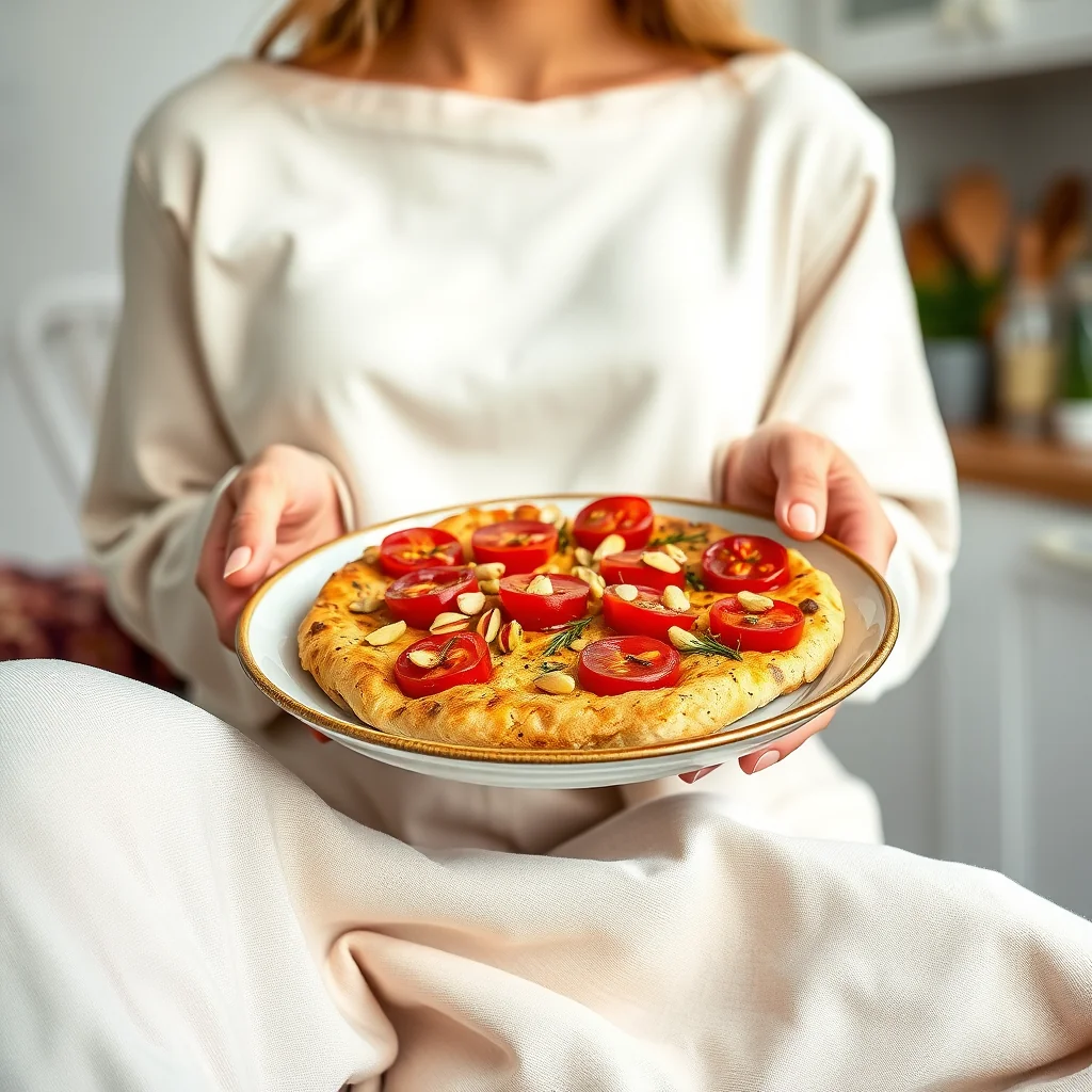 Cherry Tomato Focaccia with Pistachios and Rosemary – vegetarian recipe