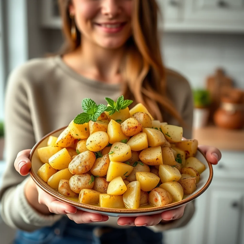 Lemon Mint New Potatoes – vegetarian recipe