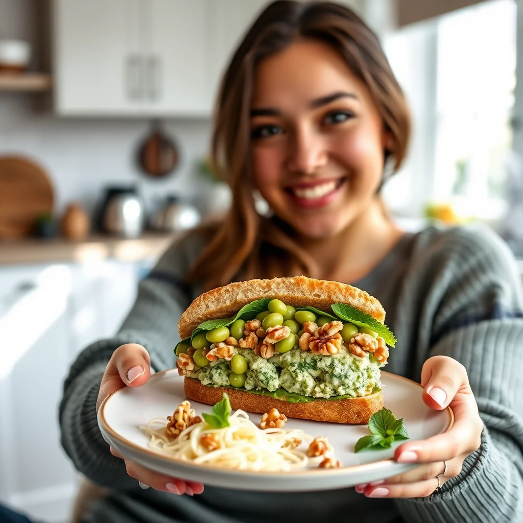 Edamame & Mint Pâté Sandwich – vegetarian recipe