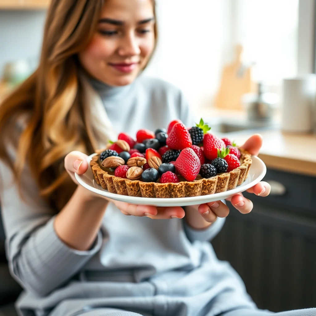 Fresh Berry Tart with Toasted Nut Crust – vegetarian recipe