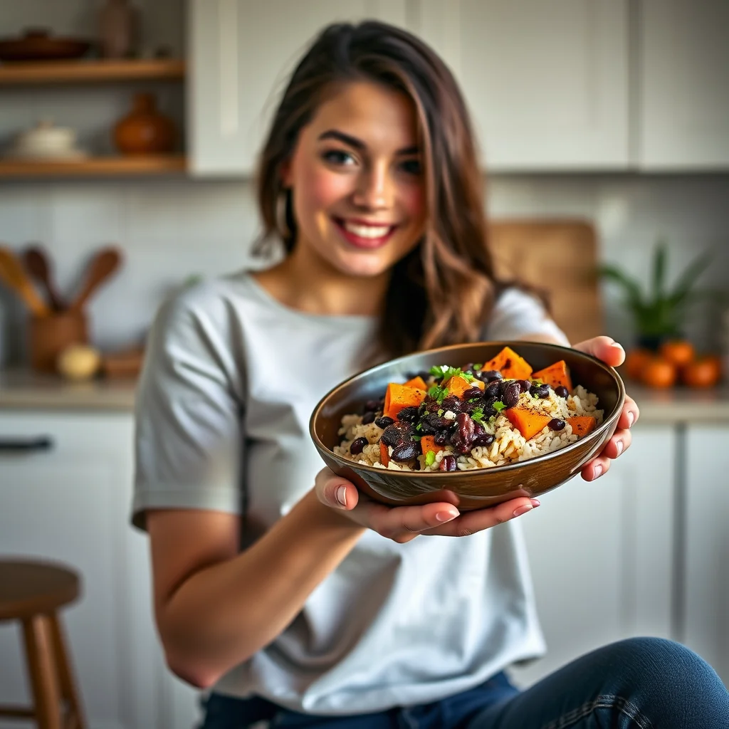 Cuban-inspired Black Bean and Sweet Potato Rice Bowls – vegetarian recipe