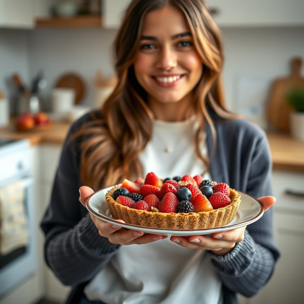 Fresh Berry Tart with Toasted Nut Crust – vegetarian recipe