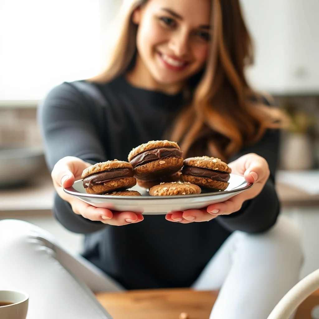 Chocolate Oat Sandwich Biscuits – vegetarian recipe
