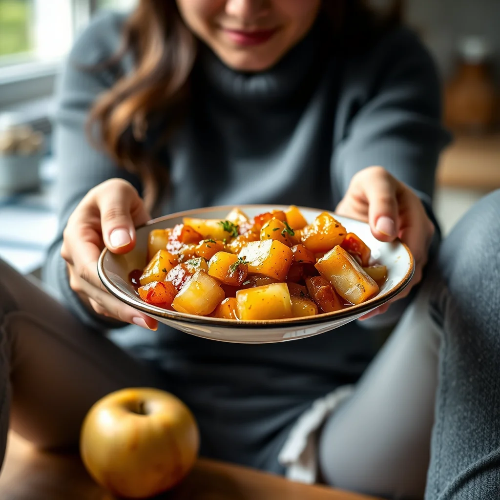 Quick Microwave Apple Chutney – vegetarian recipe