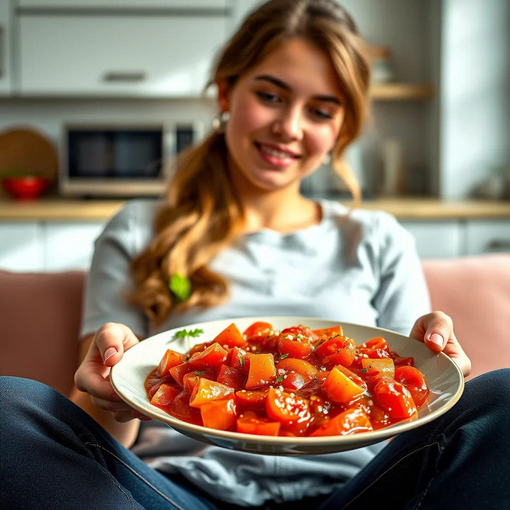Sweet and Savory Microwave Tomato Jam – vegetarian recipe