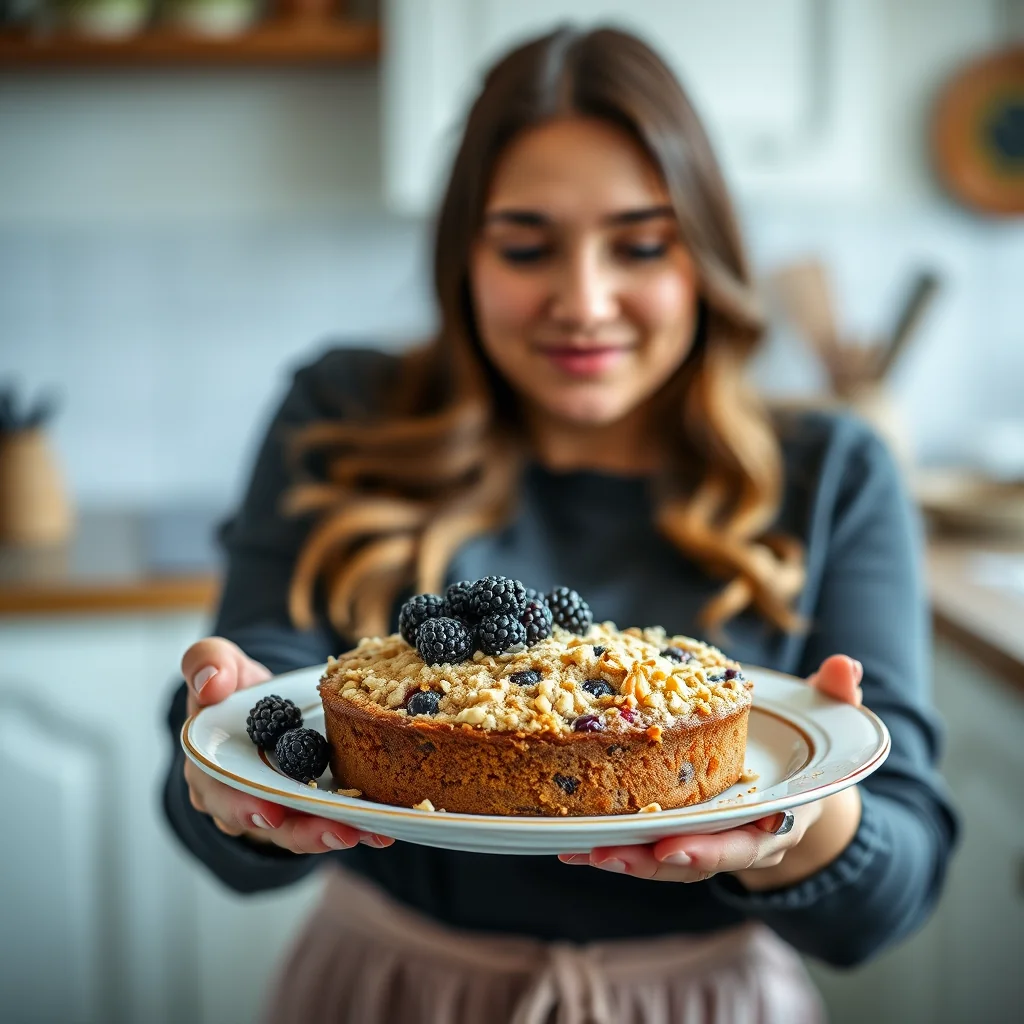 The Ultimate Blackberry & Almond Crumble Cake – vegetarian recipe