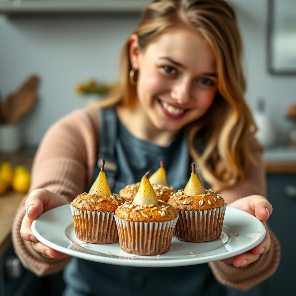 Gluten-Free Pear and Buckwheat Cupcakes – vegetarian recipe