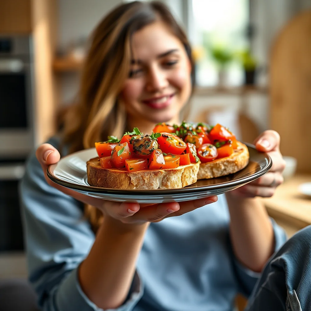 Marinated Tomato Toast with Herbs and Balsamic – vegetarian recipe
