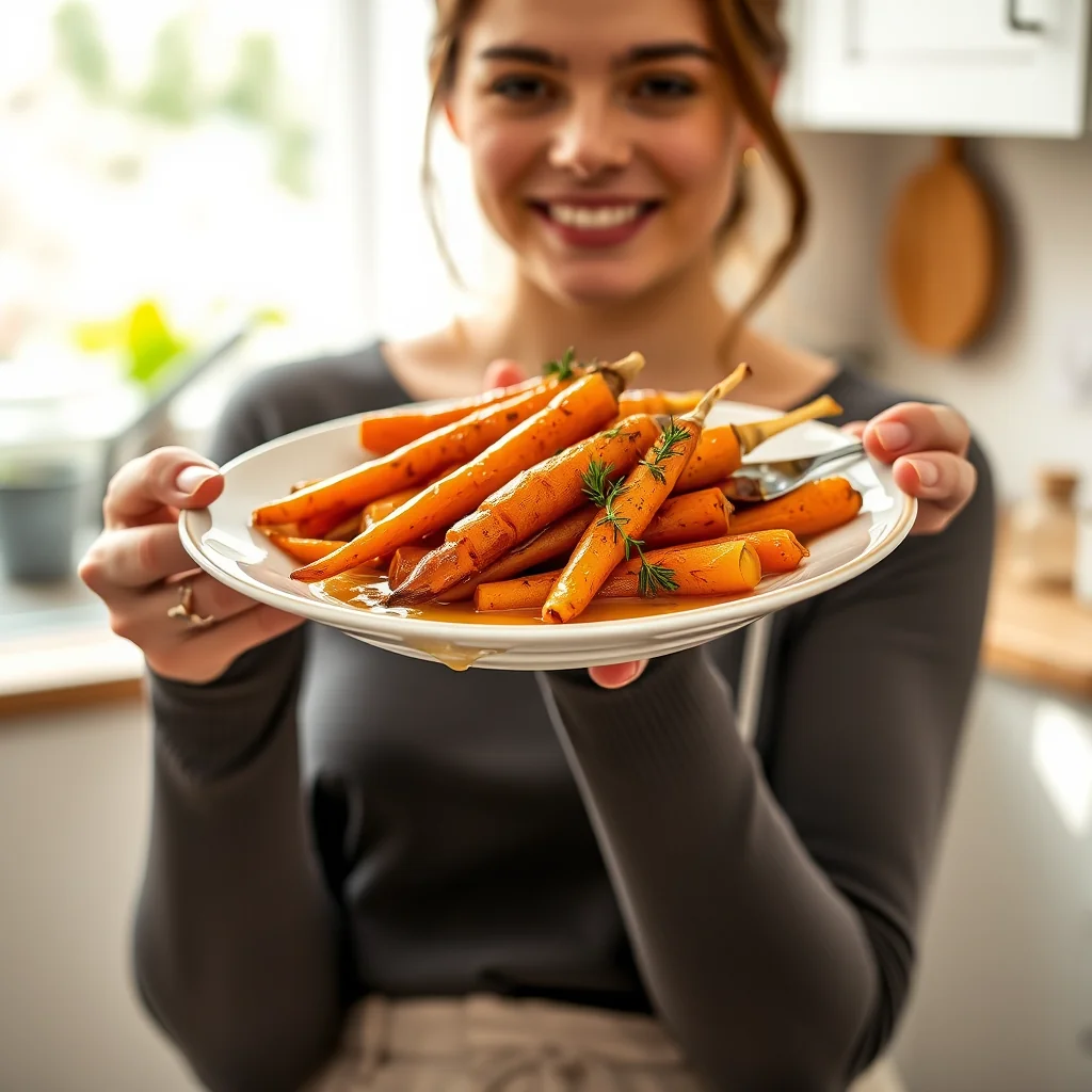 Honey & Chervil Roasted Carrots – vegetarian recipe