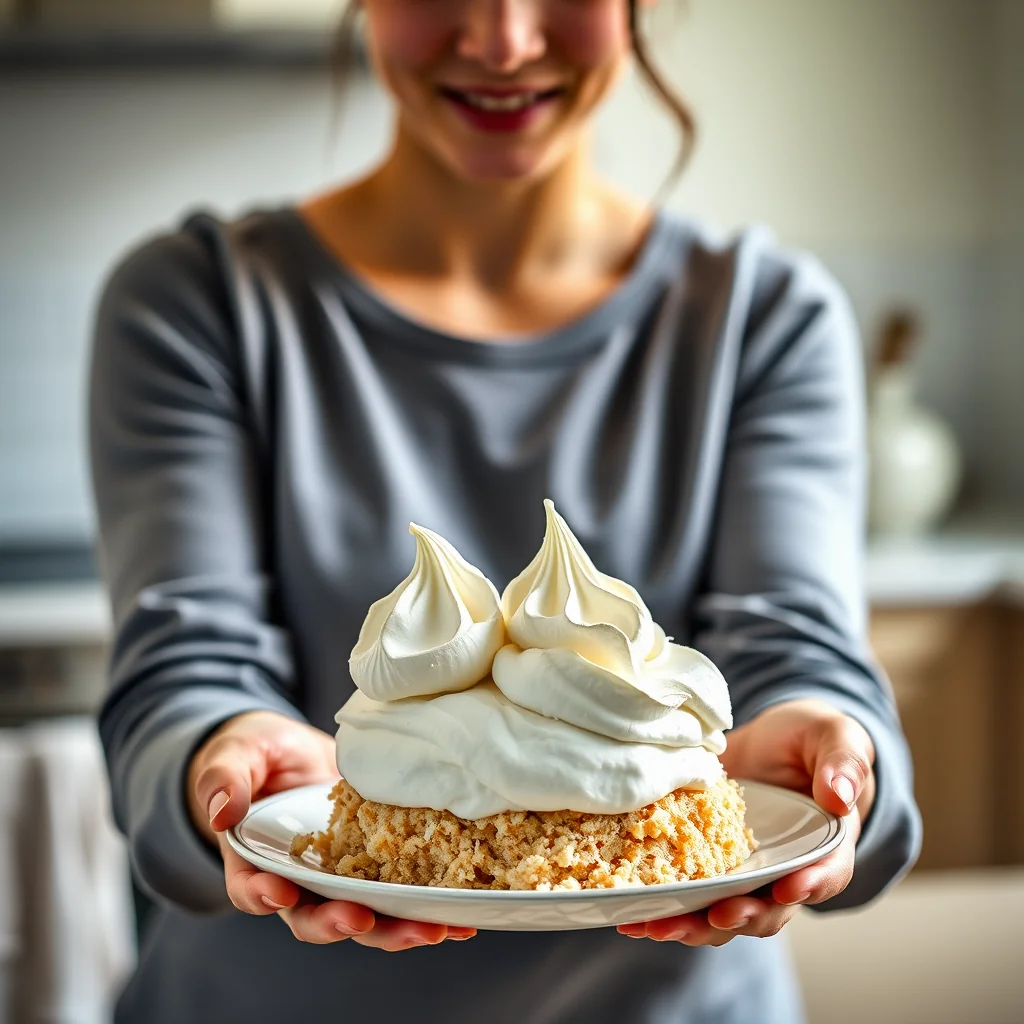 Lemon and Lime Meringue with Coconut Crumble – vegetarian recipe