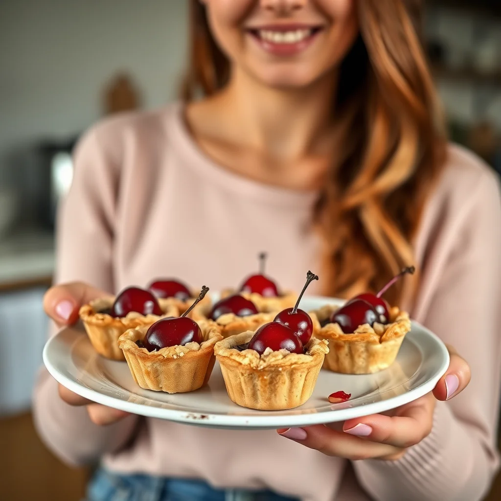 Mini Cherry Almond Tarts – vegetarian recipe
