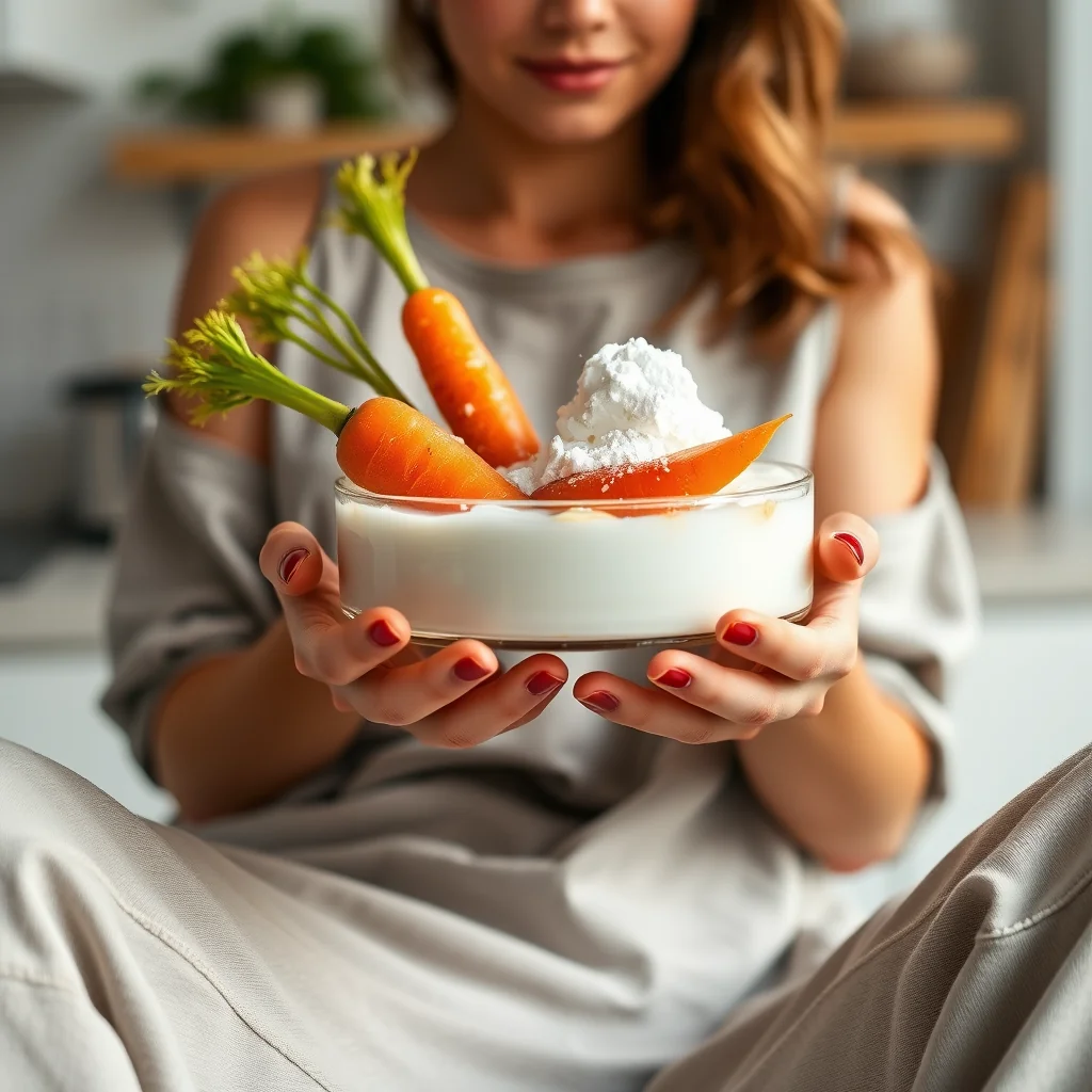 Carrot Air with Coconut-Almond Milk – vegetarian recipe