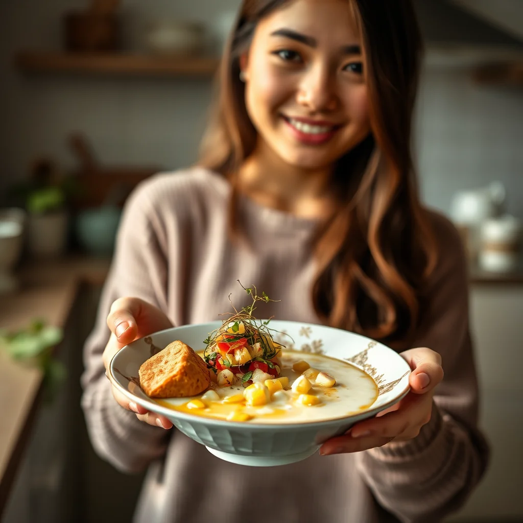 Vegetarian Chawanmushi with Hearts of Palm Crab and Corn S – vegetarian recipe