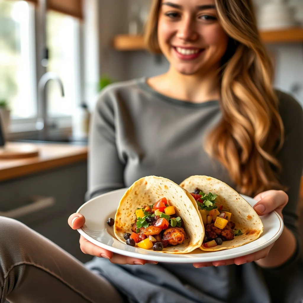 BBQ Jackfruit Tacos with Backyard Mango Salsa – vegetarian recipe