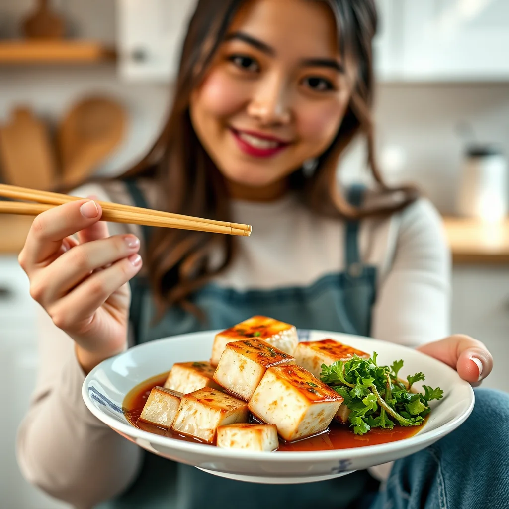 Vegetarian Japanese Glazed Tofu (Nitsuke-Style) – vegetarian recipe
