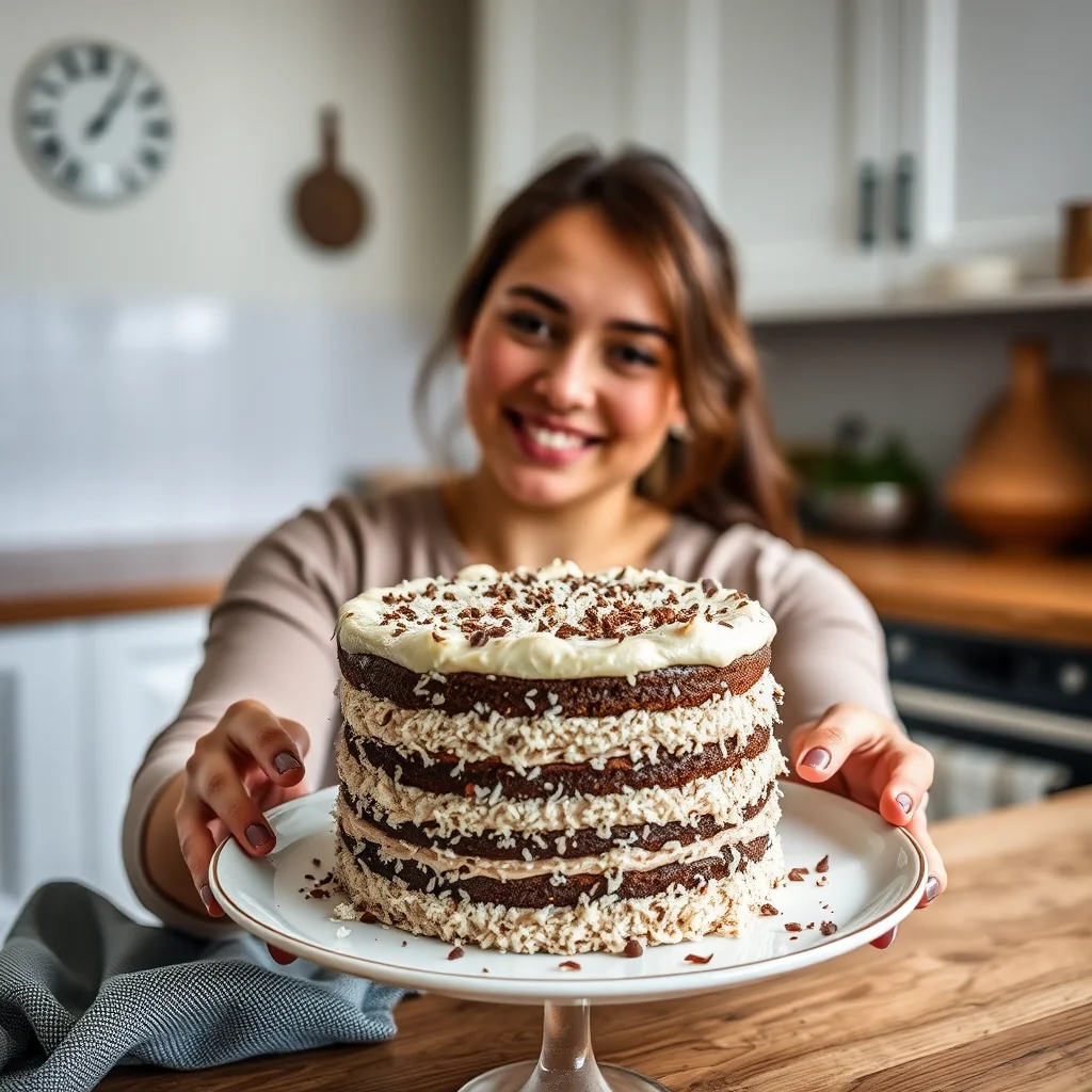 Decadent Chocolate Coconut Layer Cake – vegetarian recipe