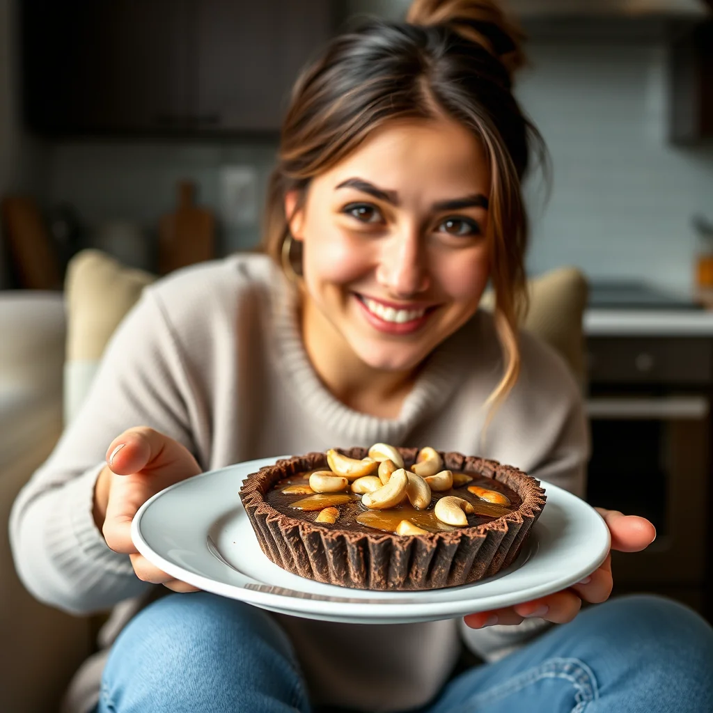 Decadent Chocolate Cashew Caramel Tart – vegetarian recipe