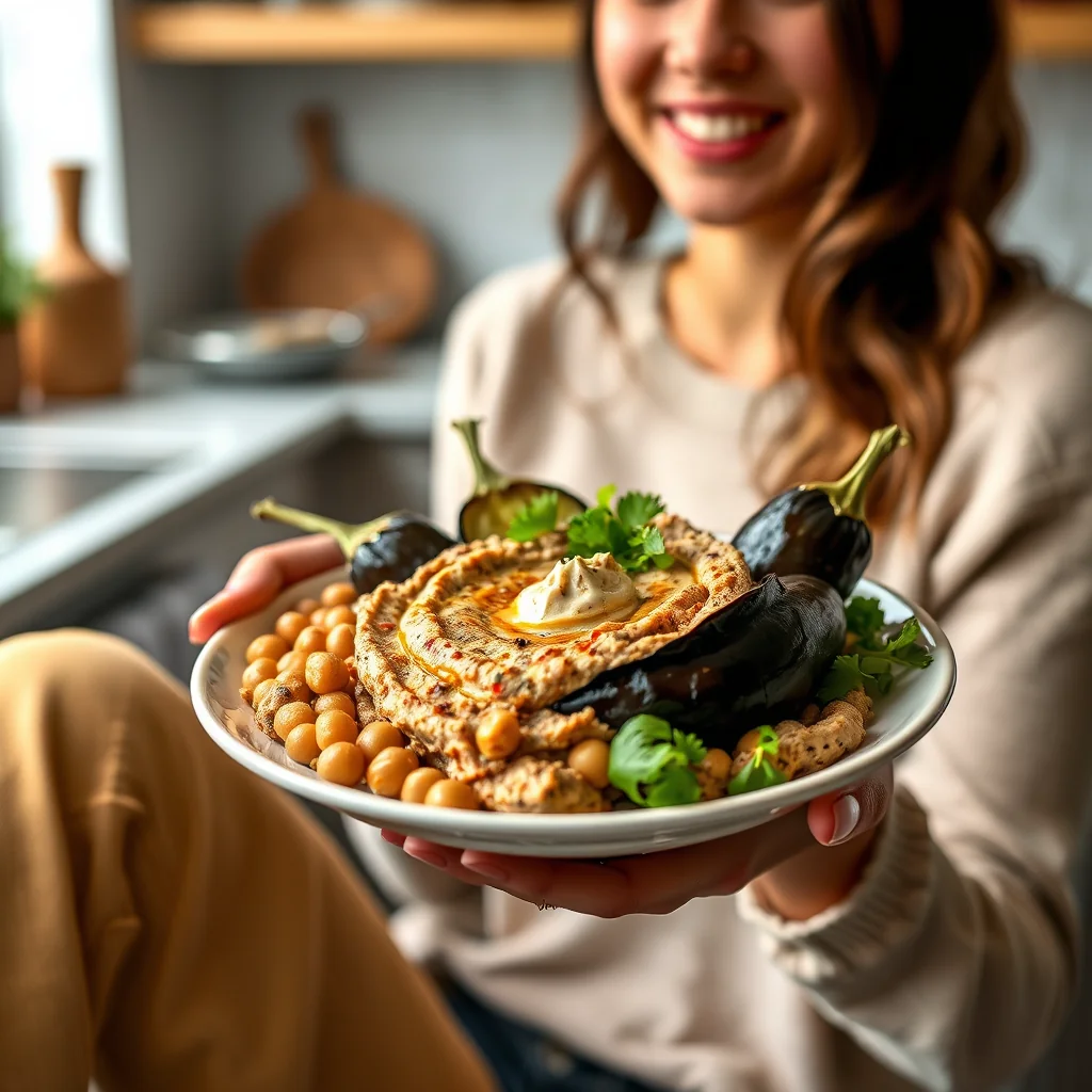 The Ultimate Smoky Eggplant & Chickpea Dip – vegetarian recipe