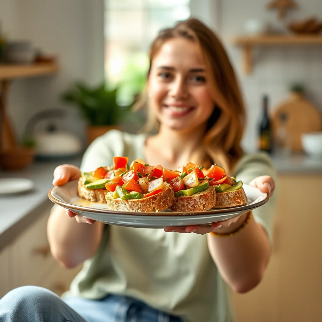 Avocado and Tomato Bruschetta – vegetarian recipe
