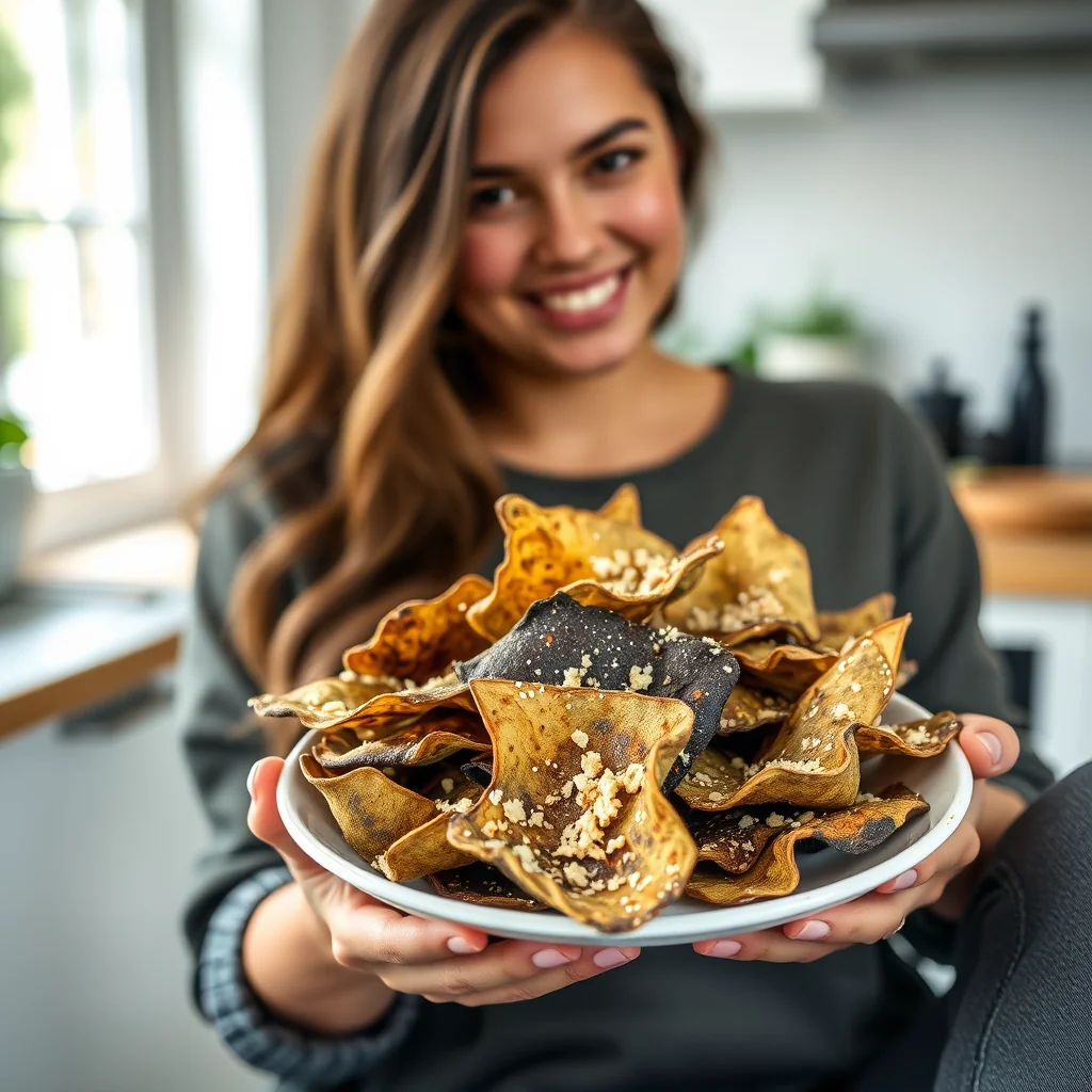 Homemade Baked Blue Corn Tortilla Chips – vegetarian recipe