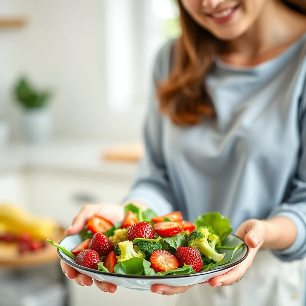 Stunning Strawberry & Broccoli Spinach Salad – vegetarian recipe